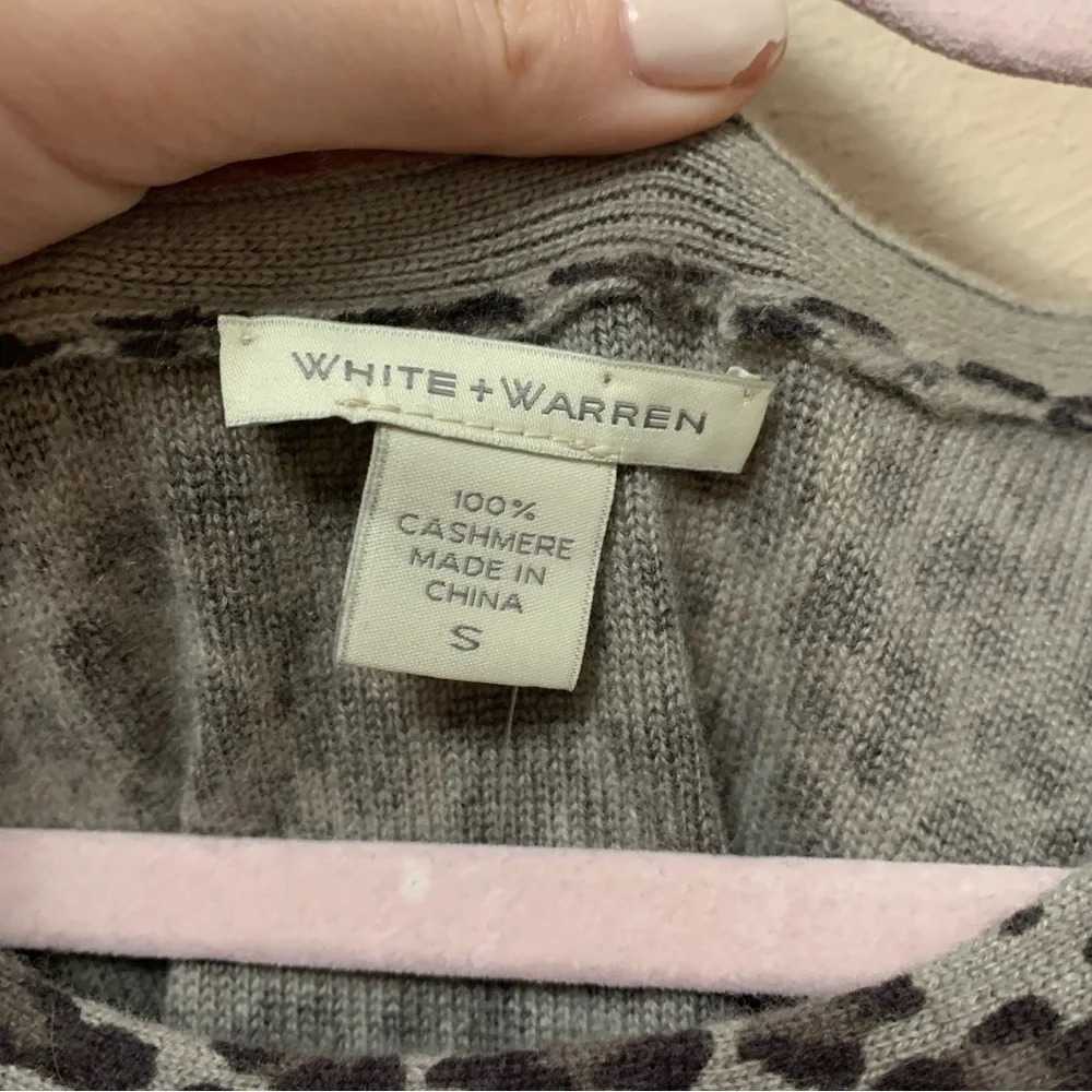 White + Warren Cashmere Leopard Dress - Picture 6 of 7